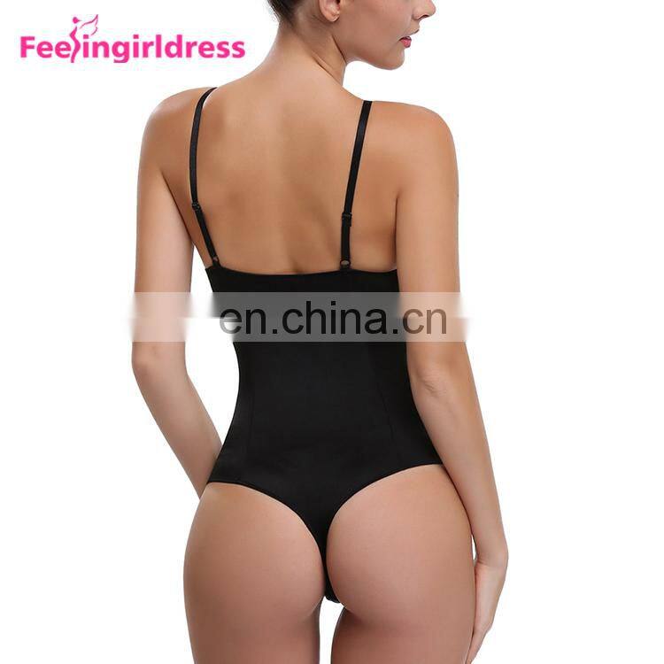 High Quality Black Women Slimming Thong Shapewear Bodysuit