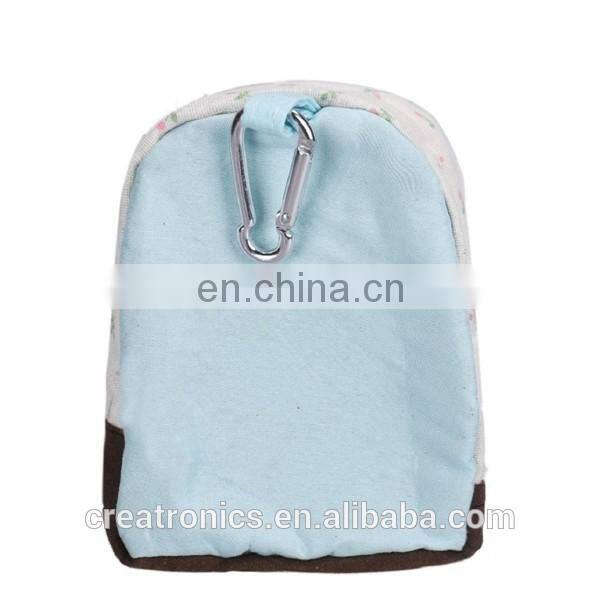 CR Mix Colors Vintage Women Girl Kid Baby Storage Cute Flower Floral Coin Round Zipper Bag Bule Change Wallet Purse