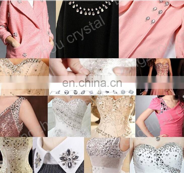 Light siam flat back sew on crystal stones for clothing