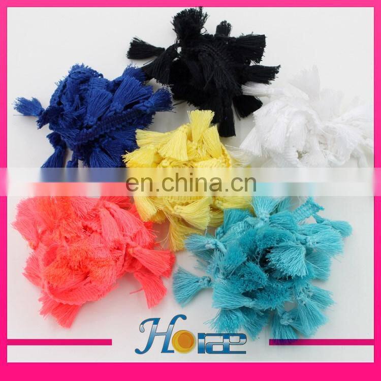 New design pompom lace trim cotton tassel fringe chain tassel lace trimming