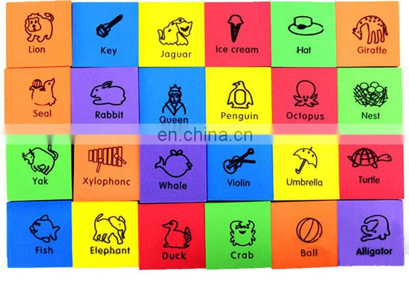 Melors education toy soft eva Alphabet and numbers kids foam blocks