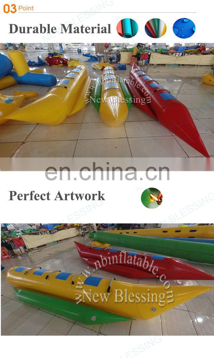 Customized Inflatable Banana Boat Tube Water Tubes,Four Person Inflatable Boat For Lake