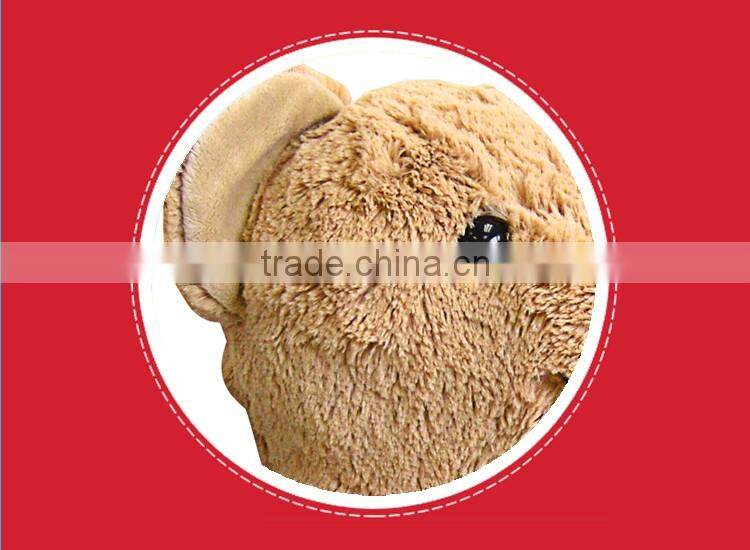 Novelty customized stuffed toys with cotton filling material with zipper plush toys for kids