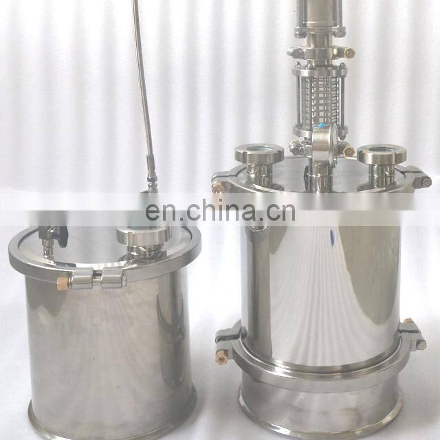 12"(width) x 6"(depth) Sanitary Extractor Closed Tri Clamp Spool Columns For Closed Loop Extractors System Base