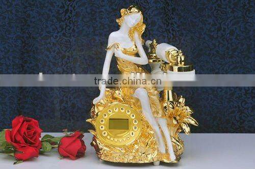 Beauty Resin Jade Antique Telephone,home decoration old fashioned phone