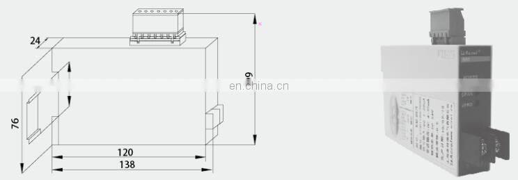dc current analog signal transmitter/sensor/transformer BM-DI/I dc amp signal isolator with 4-20mA output