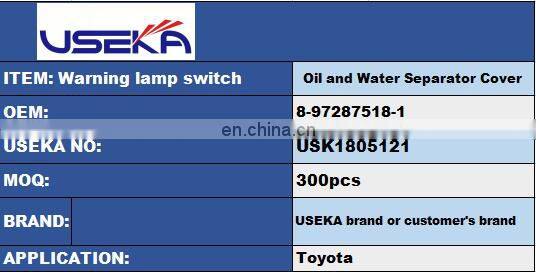 High Quality Oil and Water Separator Cover For toyota 8-97287518-1