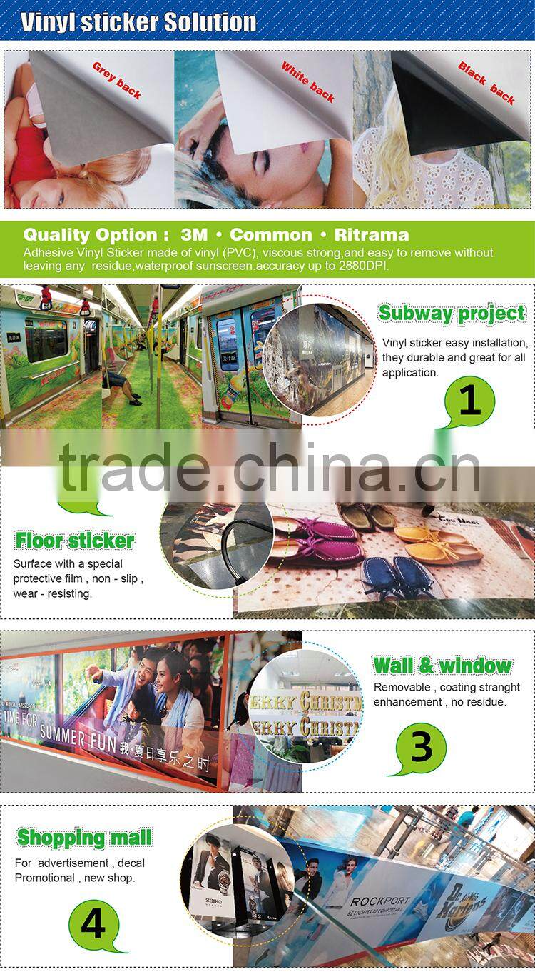 laminating white or grey back 3M sticker/3M car wrapping vinyl for wall/window decoration-Q122