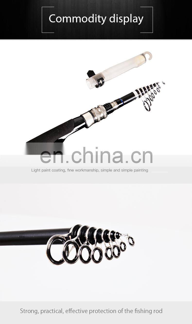 Trolling fishing rod kit Carbon telescopic spinning fishing rod and reel combo set for lure fishing