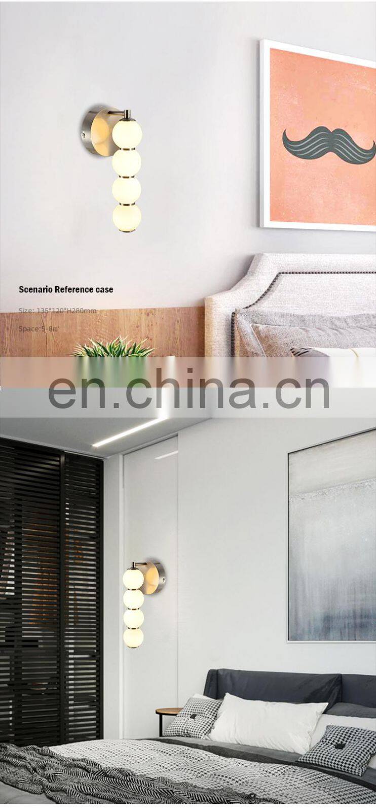 HUAYI Hot Selling Acrylic Simple Style Indoor Loft 10w Modern Decoration LED Wall Lamp