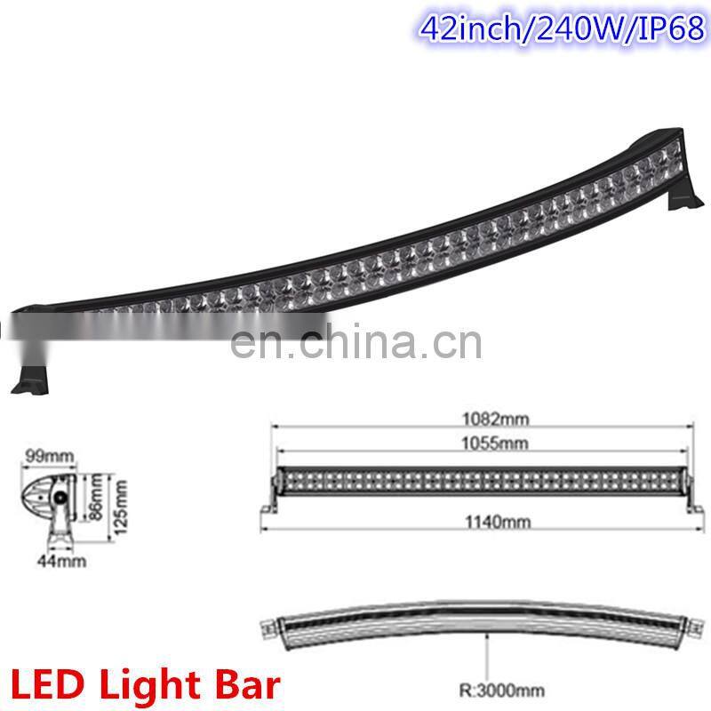LED light bar curved LED12 combo beam Double row for auto Automotive CRE E LANTSUN