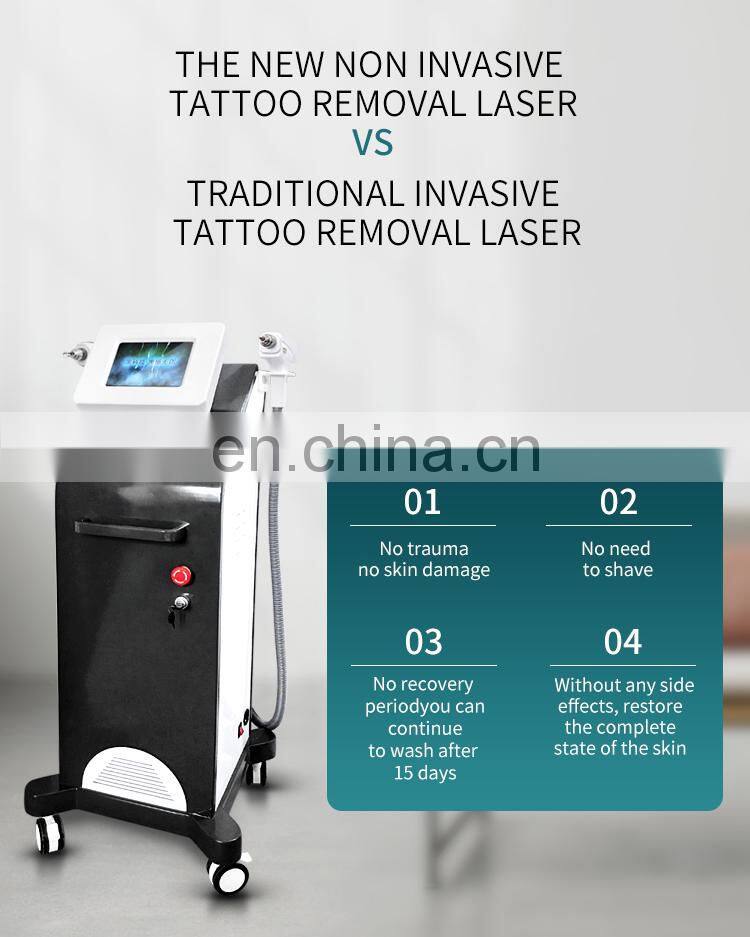 Non Invasive Tattoo Removal Laser Instrument Double Head Q Switch ND Yag Laser Machine Eyebrow Pigment Removal Beauty Instrument
