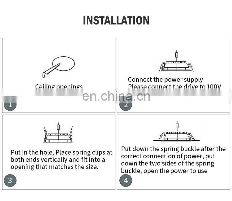 Hot Sale High Brightness Indoor Aluminum Square Square Recessed 6 15 20 W Smd Led Panel Light