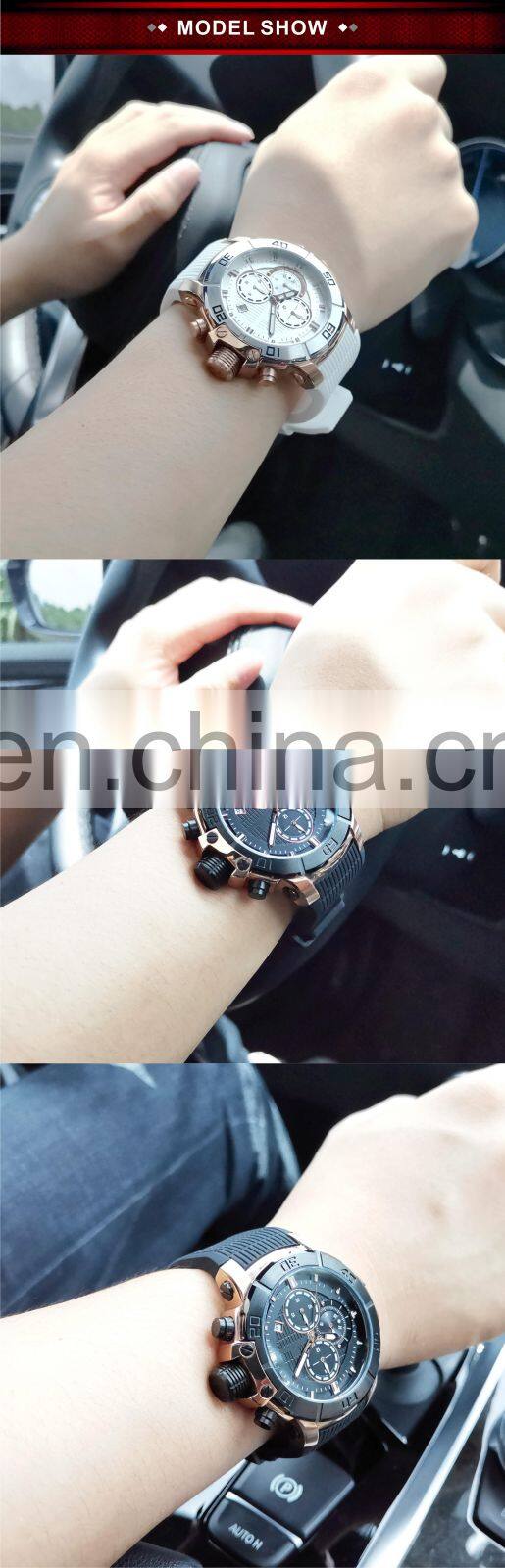 2018 luxury mens sports digital watch stainless steel back multifunction watch with water resistant