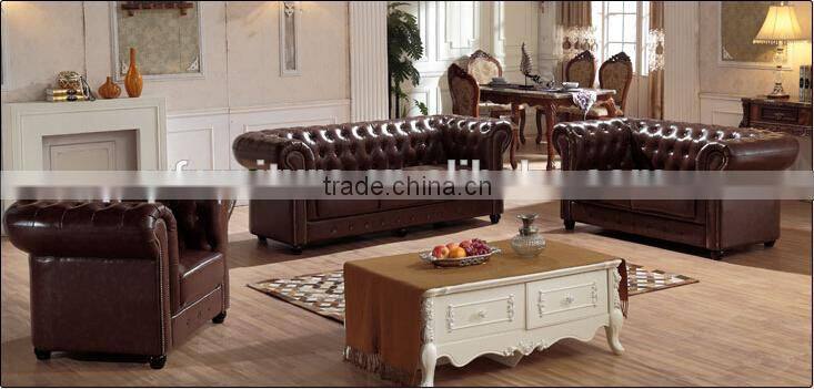 Antique Home Furniture Chesterfield Sofa Set/Home furniture Antique Appearance leather sofa