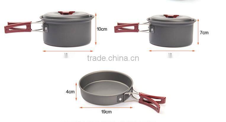 2~3persons Outdoor portable cookware camping Aluminum alloy PY71003