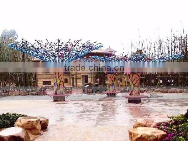 Metal Flower Decorative Landscape Seat for Amusement Park