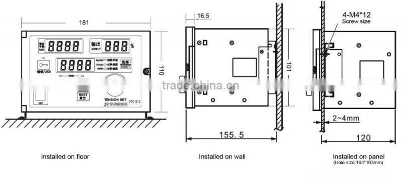 2016 High Quality Taper Tension Controller for rewind and unwind