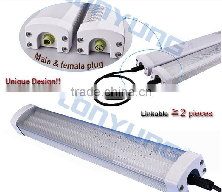 SMD2835 DLC led IP65 tube led tri-proof light 1200mm 60w