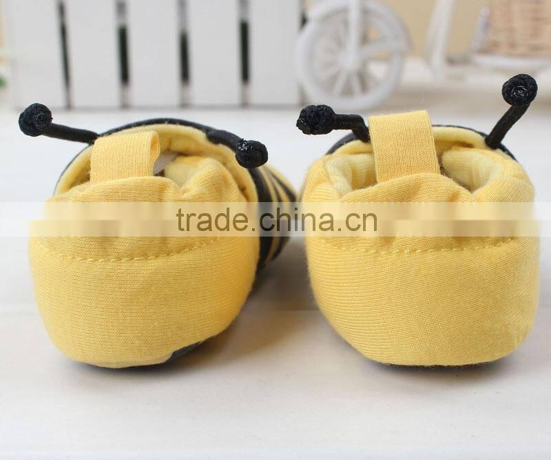 Hot sale cute little bee baby prewalker shoes toddlers infant baby non-slip soft sole cotton shoes