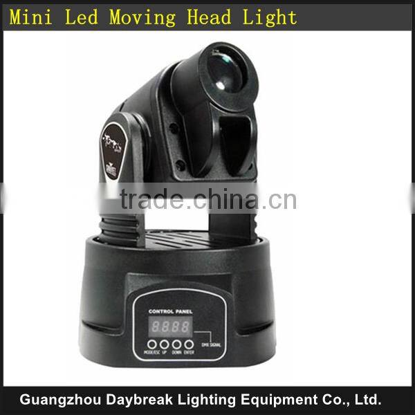 Disco dmx mini led moving head light 1pcs x 15w white lamp
