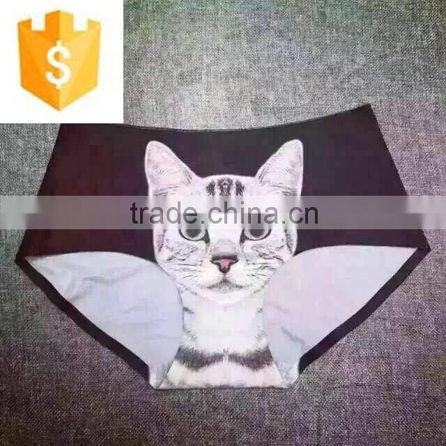 Ladies underpants women's boxes 3D print panty laser cut panty new design