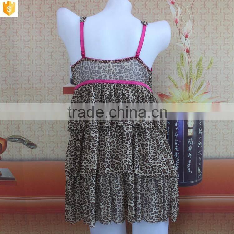 leopard printed mesh lingerie
