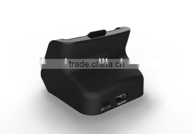 2in1 HDMI Cradle charger for Samsung S4 compatible with/without case