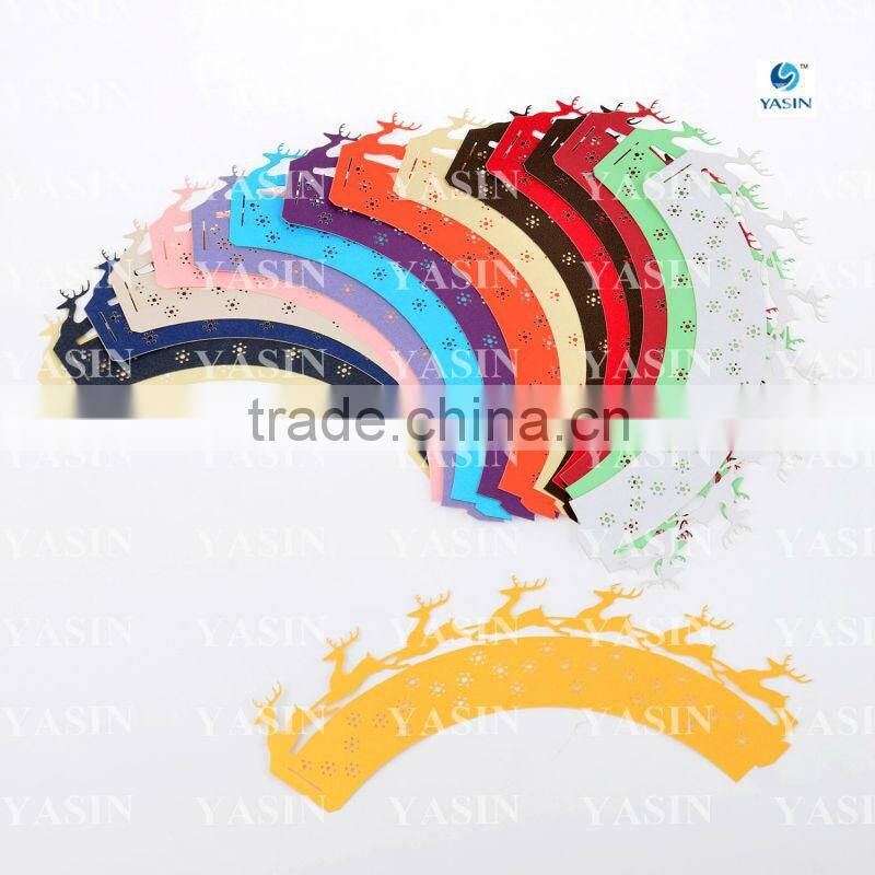 Reindeer Pattern Cupcake Wrappers