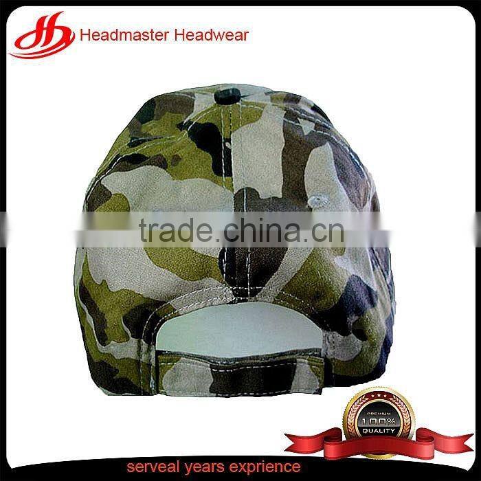Fashion 6 panel LED light camo baseball caps