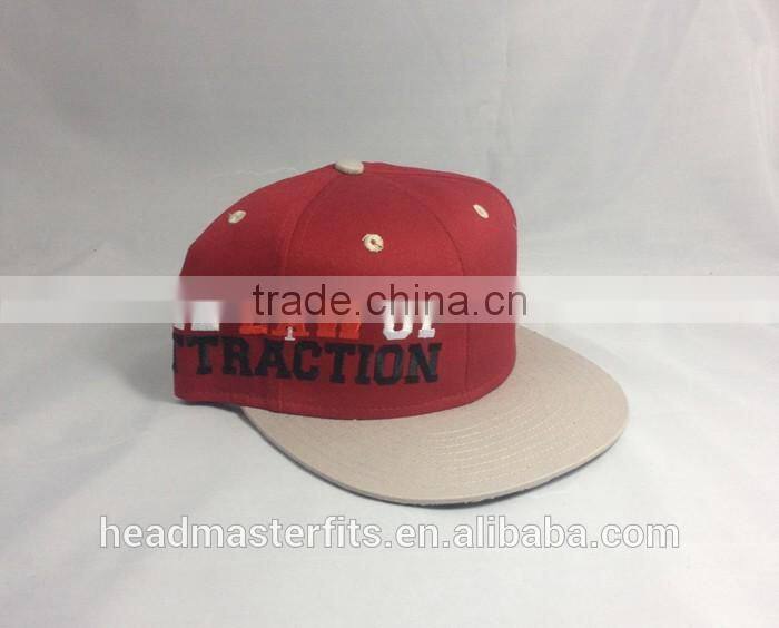 High quality special style red cotton crown hip hop casquette snapback