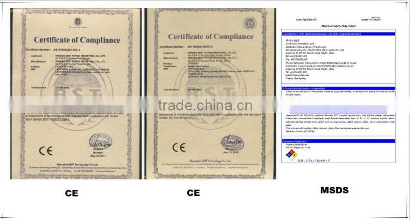 FTSAFETY ESD nylon glove with pu palm fit