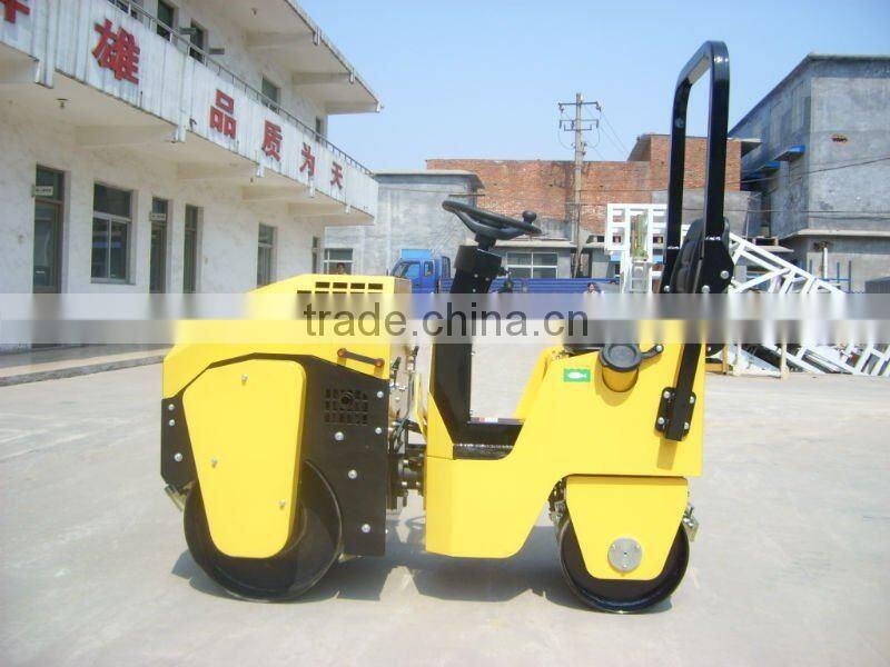 mini compactor,vibratory,ride-on double drum road compactor,Japan engine and bearing 9HP,CE certification