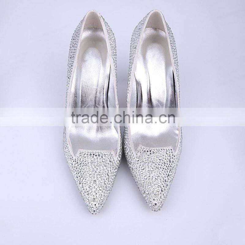 Dress shoe 2015 new products high heel woman sexy wedding shoes lady fashion shoe with strass