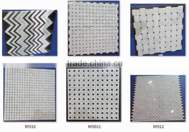 Beautiful water jet marble mosaic tiles flower pattern