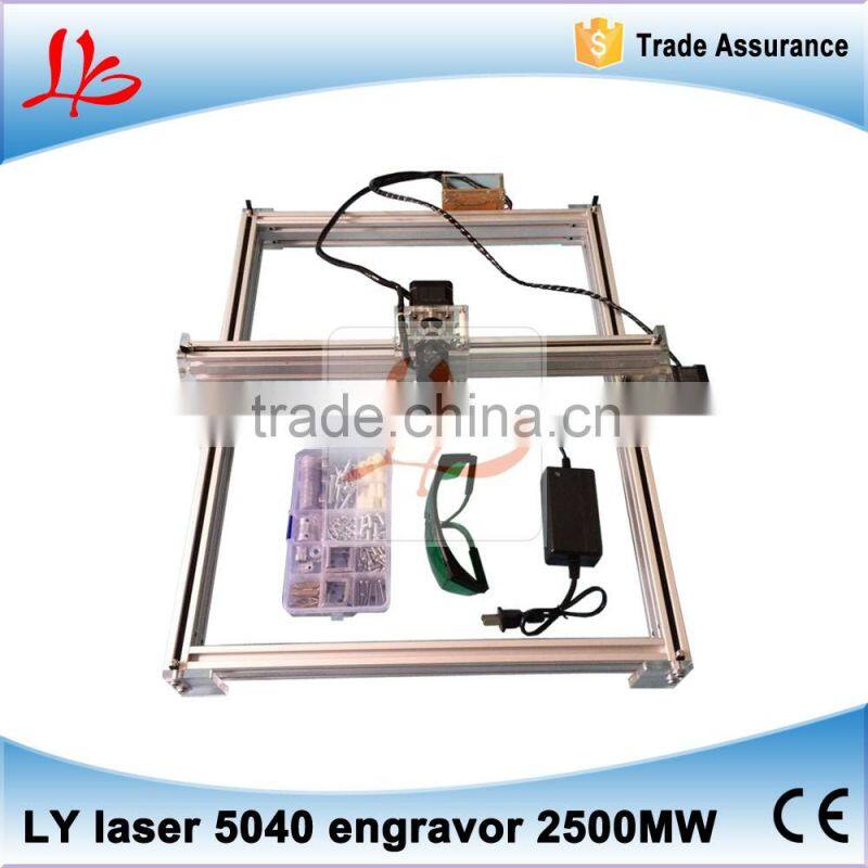 2500MW Desktop DIY Violet LY 5040 Laser Engraving Machine working size 50*40CM