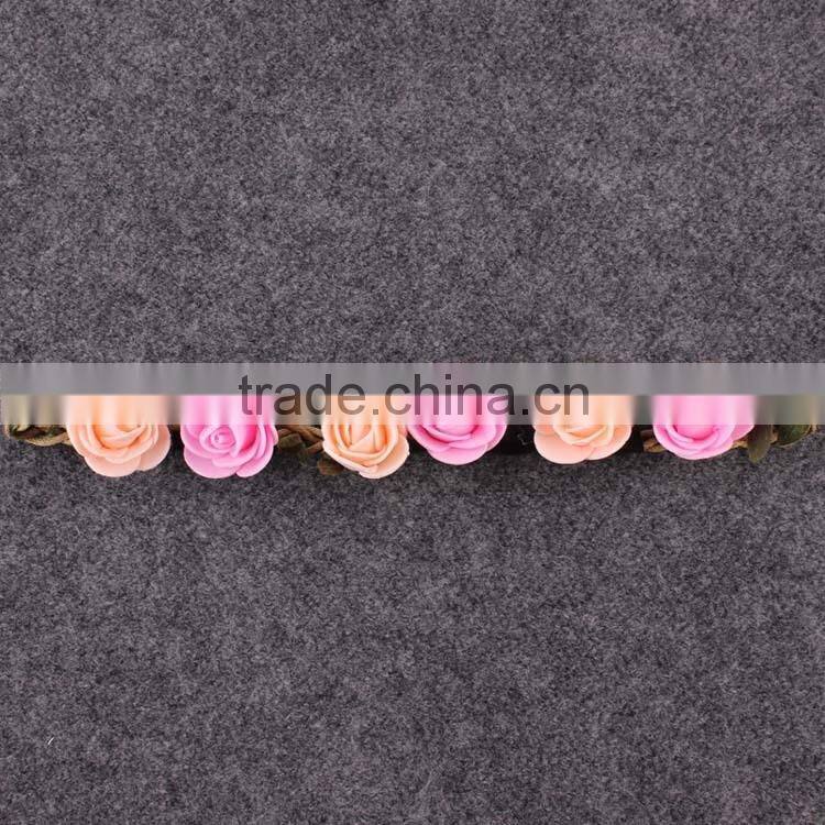 Hot-sales Baby flower Headband Toddler summer flet flower Headband kids flower elastic headband wh-1753