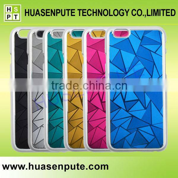 For Apple Iphone6 Triangular Pattern Plastic Phone Case Shockproof Back Cover