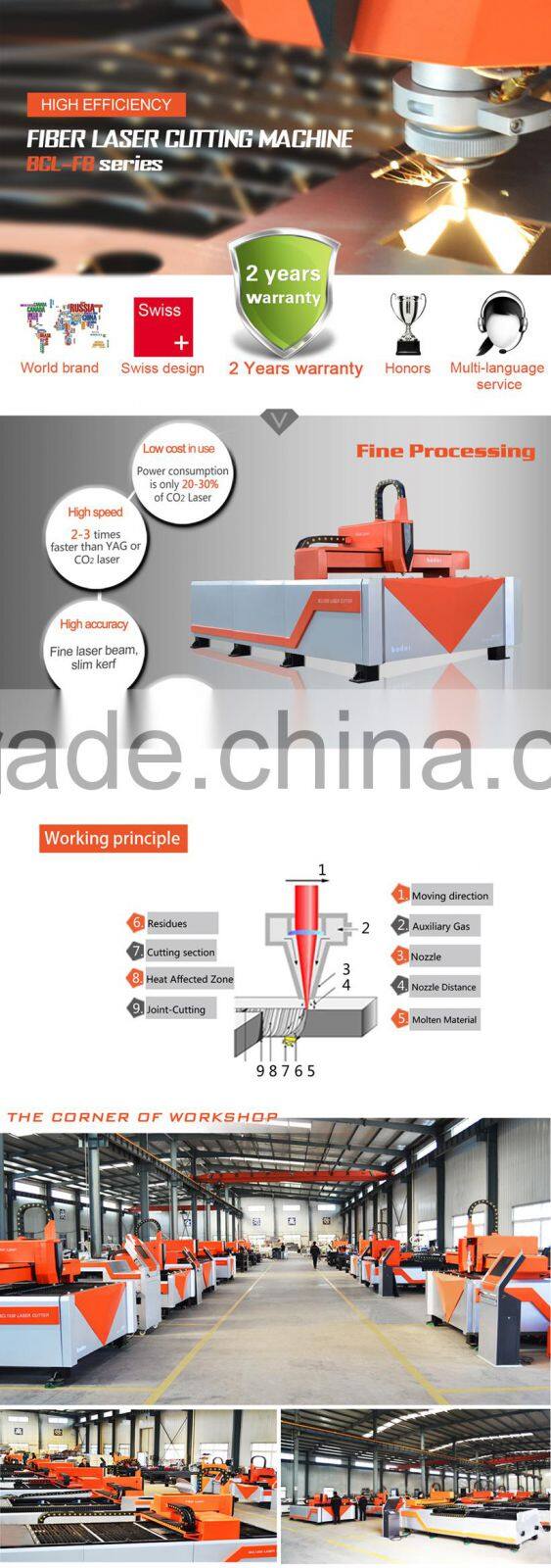 Bodor CNC laser cutting machine with CE certification