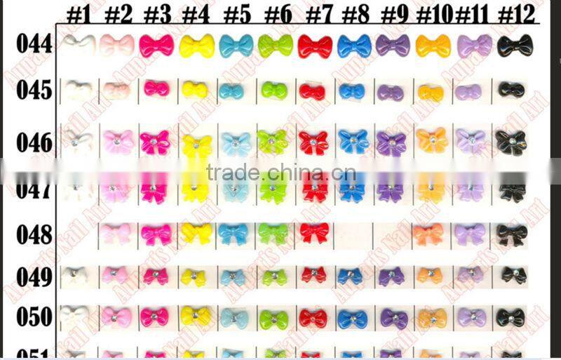Nail Art 3D 10pcs/bag Mix Print Bow Decoration For Nails! DIY Hot, 120 colors