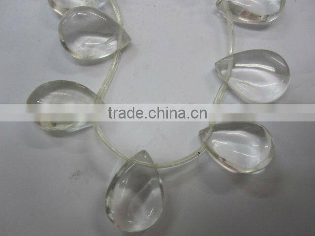 Natural gemstones crystal pear shape pendant