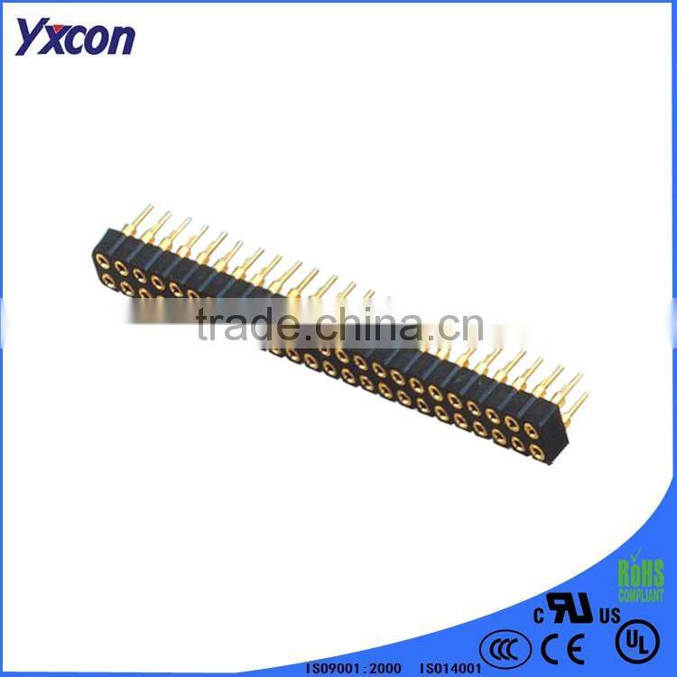 Dongguan Yxcon 2.00mm pitch single layer dual row straight high quality round female header connector