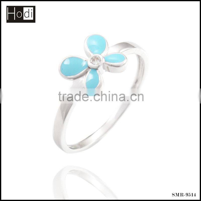 Simple design beautiful butterfly 925 serling silver engagement ring