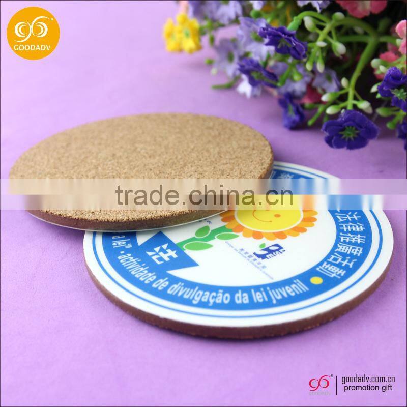 Wholesale custom hight quality eco-friendly blank mdf cork coaster