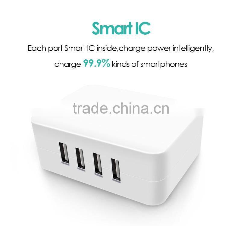 2016 factory price cheap travel multiport USB Charger 4 port notebook charger