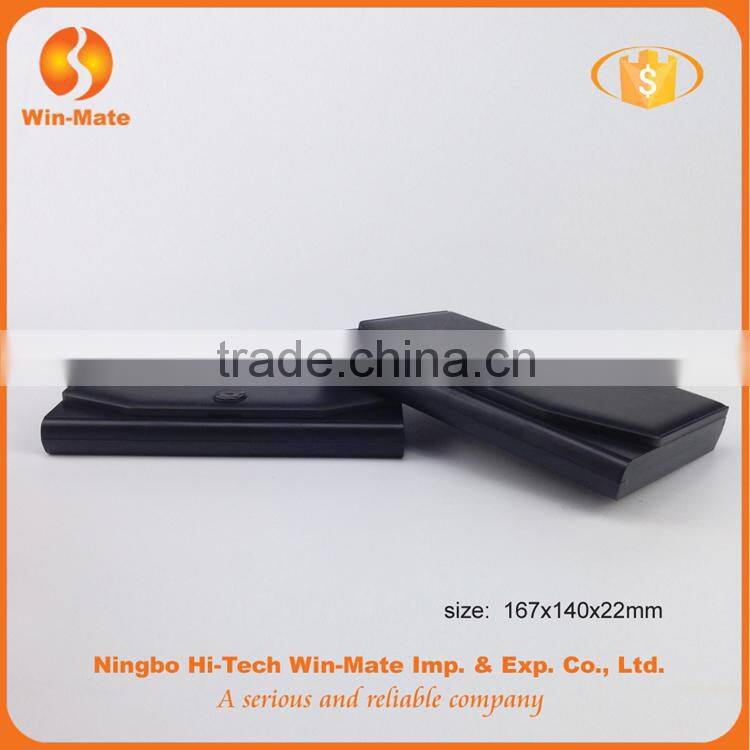 Factory promotion! 2 layer foldable 5 color black large Eyeshadow Palette box with mirror