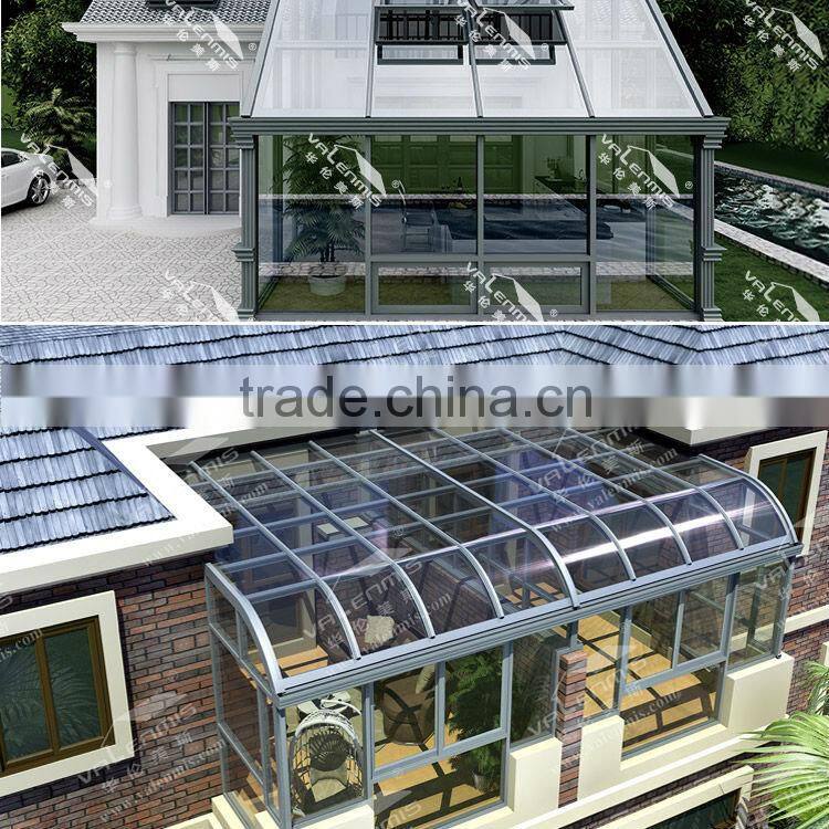 Suppliers of direct selling aluminum double-layer glass houses/garden sun rooms/greenhouse