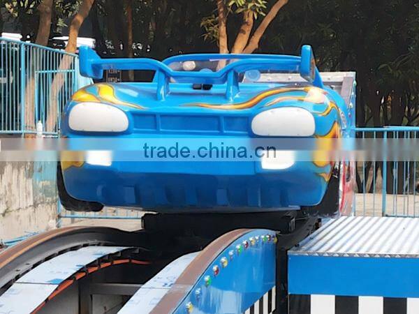flying and rotating car rides, mini flying car rides on the track, playground ride