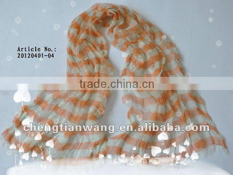 yellow silk wool blend scarf