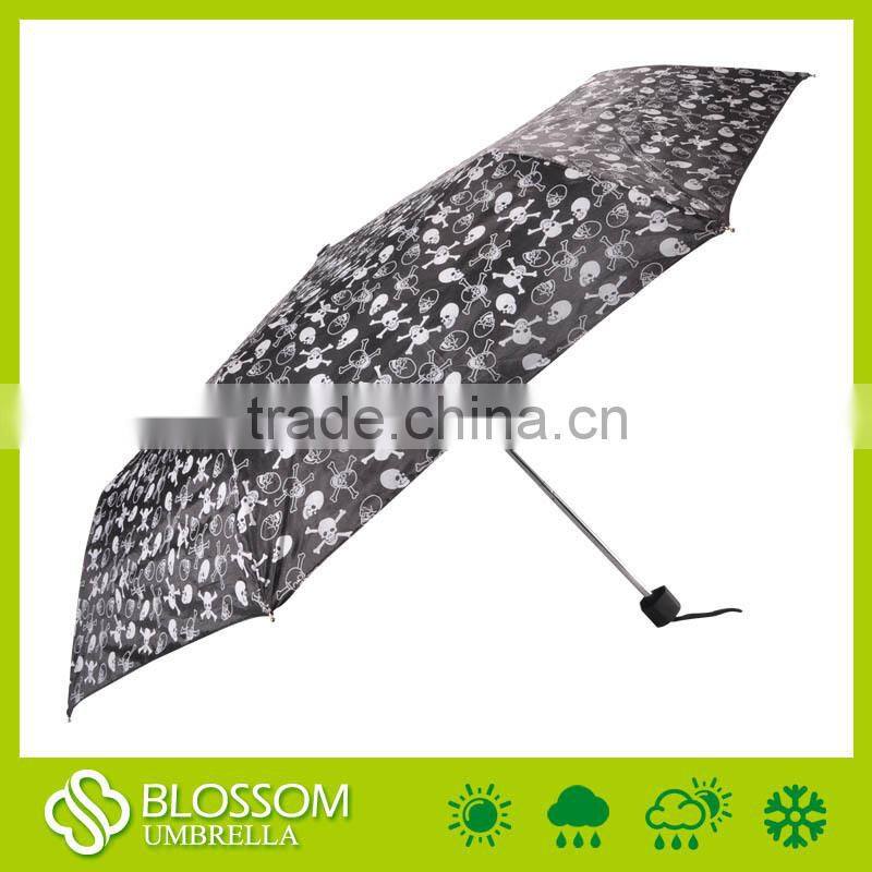 Fancy umbrella,skull umbrella,foldable umbrella